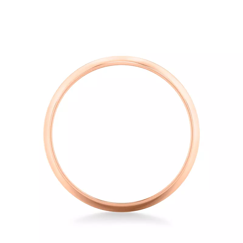 14K Rose Gold Low Dome Polished Band (8mm)
