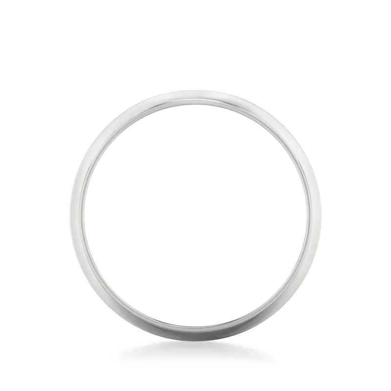 14K White Gold Low Dome Polished Band (8mm)