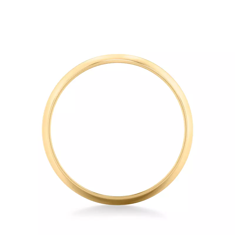 14K Yellow Gold Low Dome Polished Band (8mm)