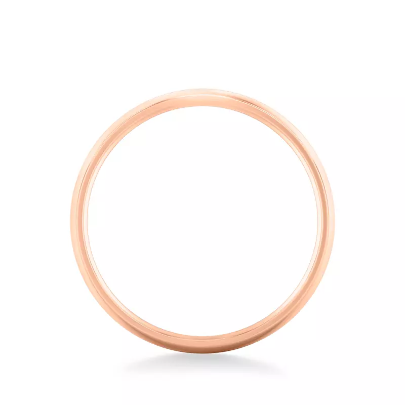 14K Rose Gold Low Dome Comfort Fit Polished Band (4mm)