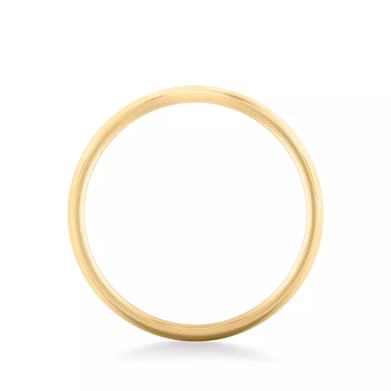 18K Yellow Gold Low Dome Comfort Fit Polished Band (4mm)