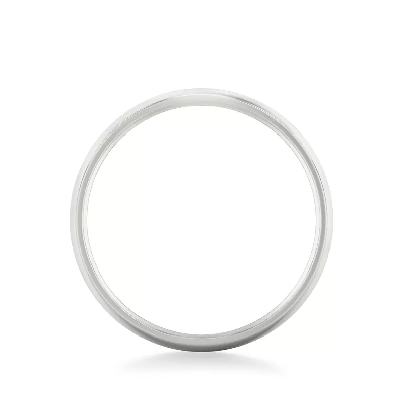 Platinum Low Dome Comfort Fit Polished Band (4mm)