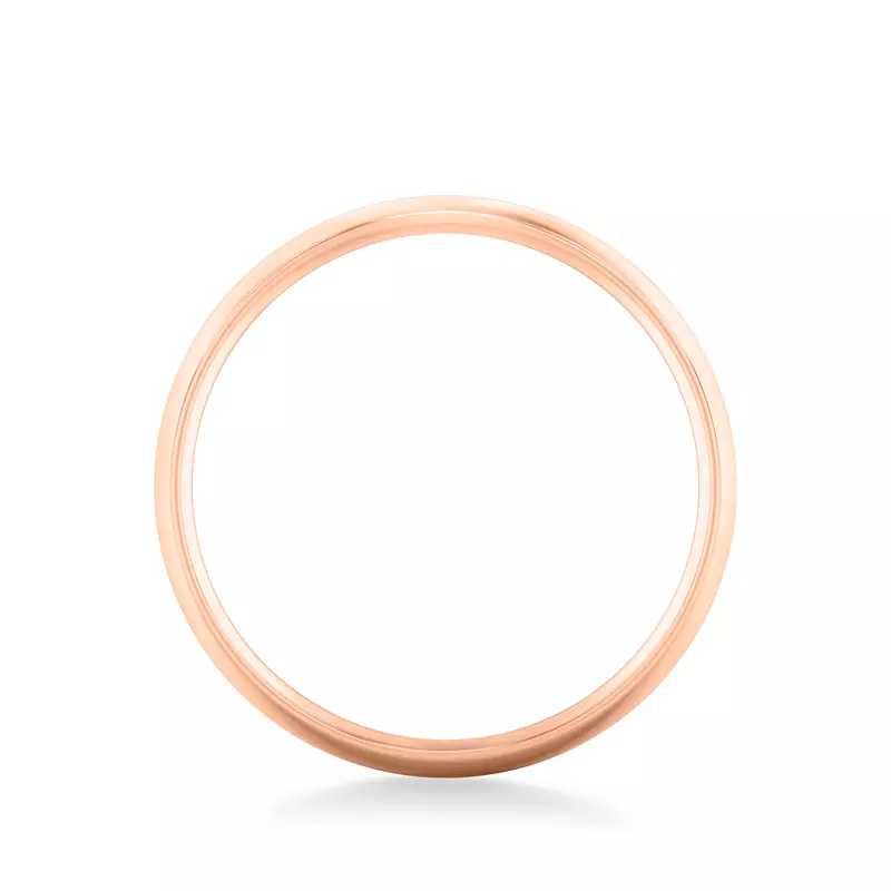 14K Rose Gold Low Dome Comfort Fit Polished Band (5mm)