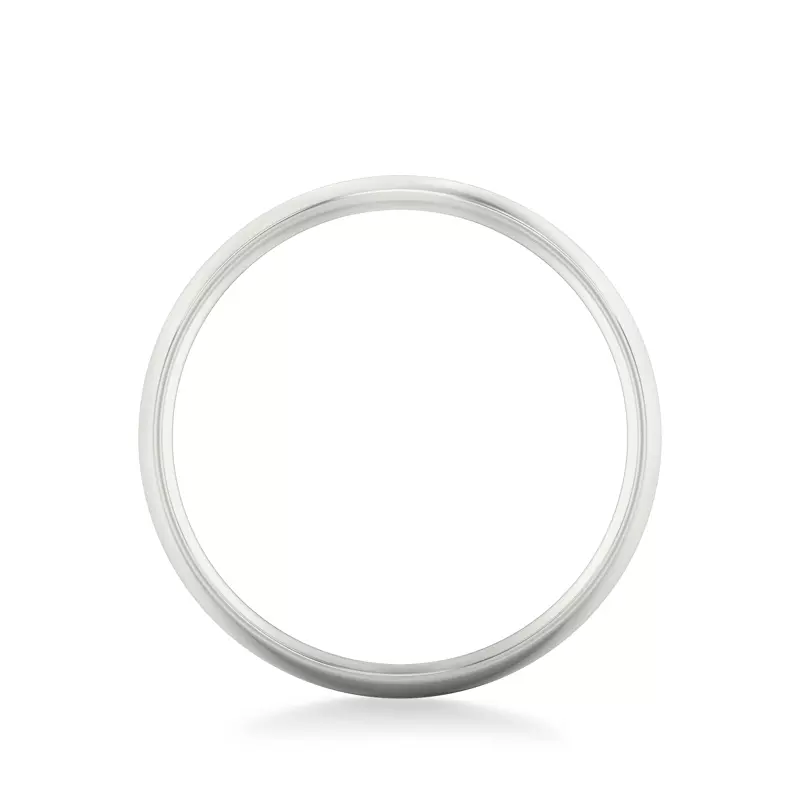 Platinum Low Dome Comfort Fit Polished Band (5mm)