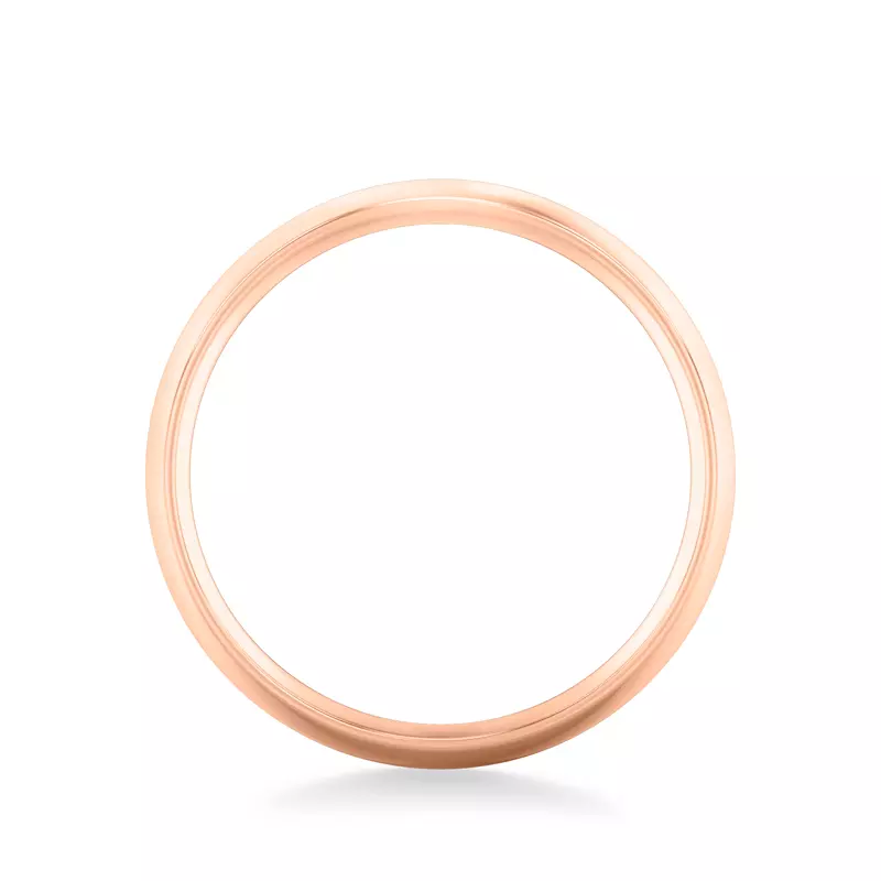 14K Rose Gold Low Dome Comfort Fit Polished Band (6mm)