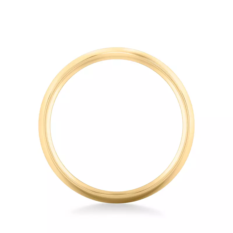 18K Yellow Gold Low Dome Comfort Fit Polished Band (6mm)