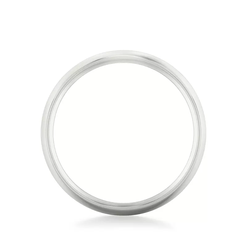 Platinum Low Dome Comfort Fit Polished Band (6mm)