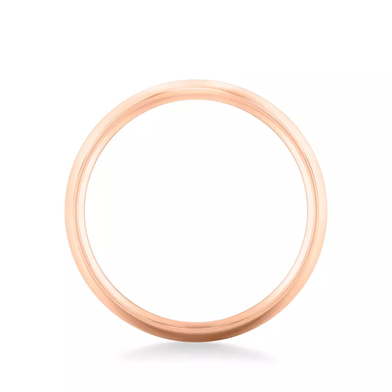 14K Rose Gold Low Dome Comfort Fit Polished Band (7mm)