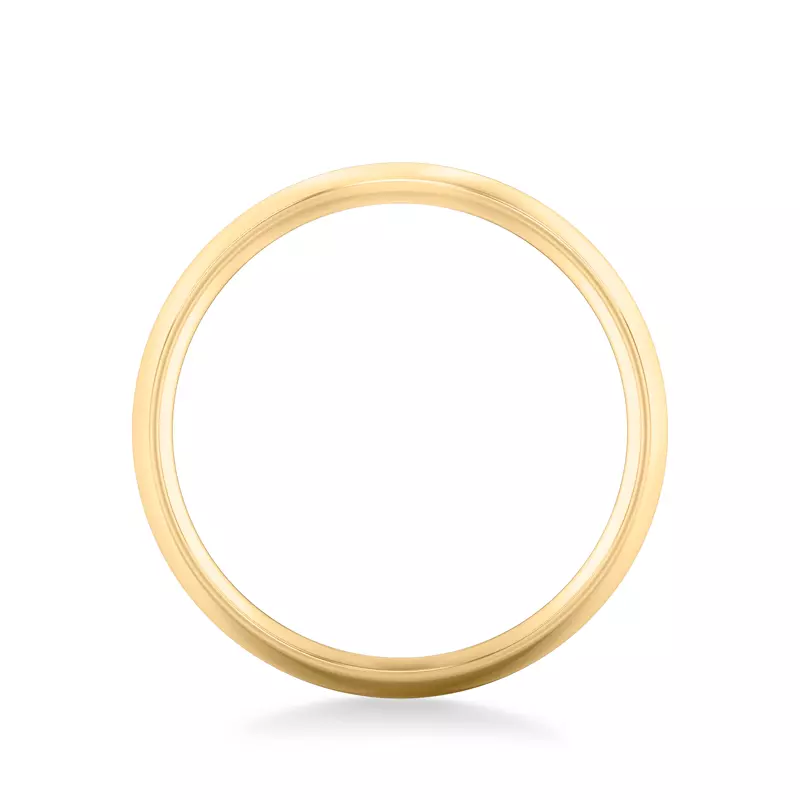 14K Yellow Gold Low Dome Comfort Fit Polished Band (7mm)