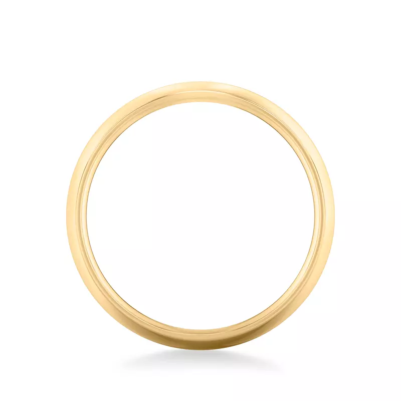 14K Yellow Gold Low Dome Comfort Fit Polished Band (8mm)