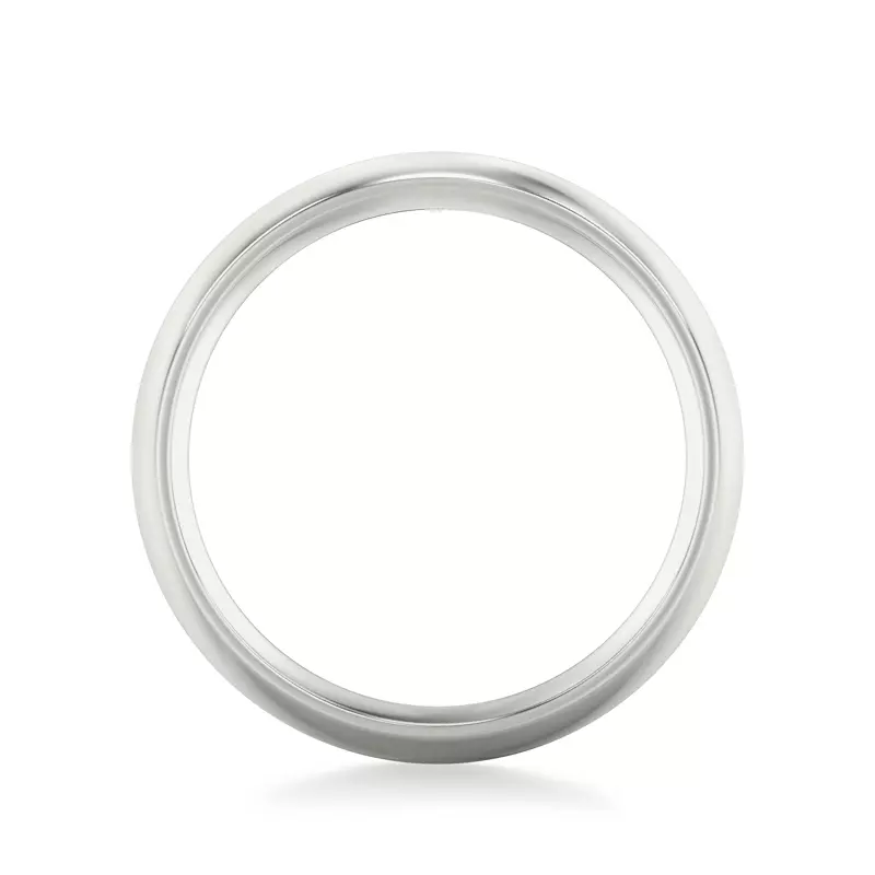 Platinum High Dome Comfort Fit Polished Band (6mm)