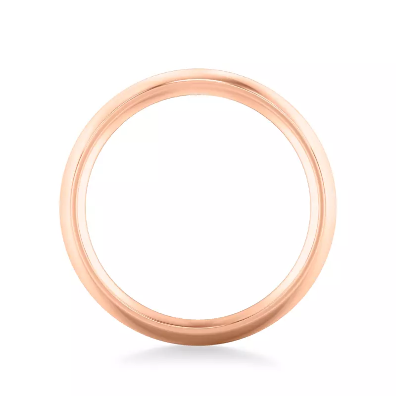 14K Rose Gold High Dome Comfort Fit Polished Band (7mm)