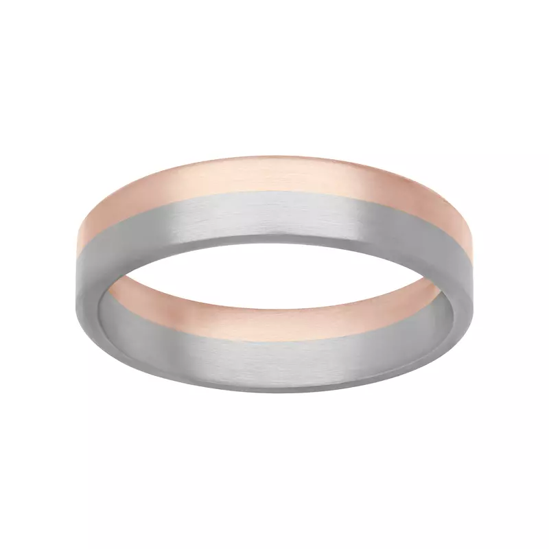 18K Rose Gold Two-Tone Inlay Fusion Band (5.5mm)