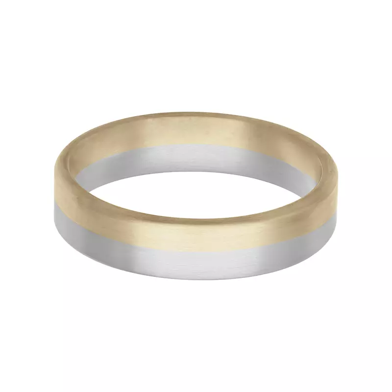 18K White Gold Two-Tone Inlay Fusion Band (5.5mm)