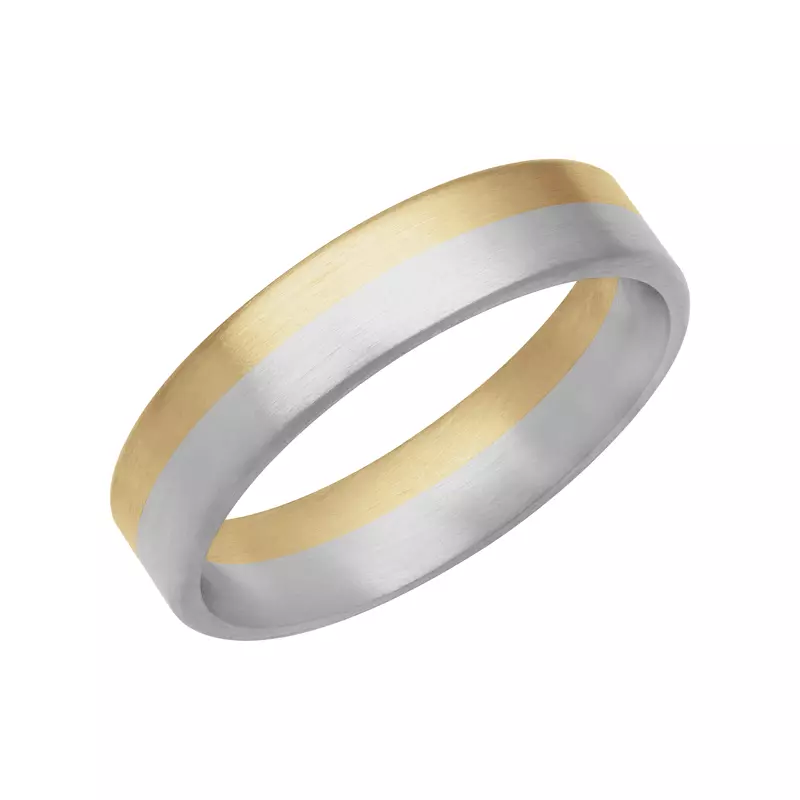 18K Yellow Gold Two-Tone Inlay Fusion Band (5.5mm)