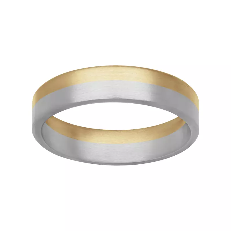18K Yellow Gold Two-Tone Inlay Fusion Band (5.5mm)
