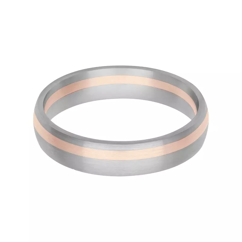 18K Rose Gold Two-Tone Asymmetrical Fusion Band (4.5mm)
