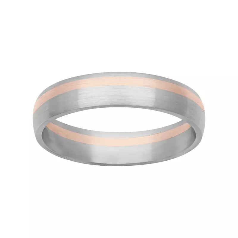 18K Rose Gold Two-Tone Asymmetrical Fusion Band (4.5mm)