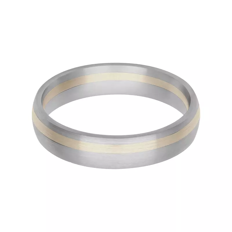 18K White Gold Two-Tone Asymmetrical Fusion Band (4.5mm)