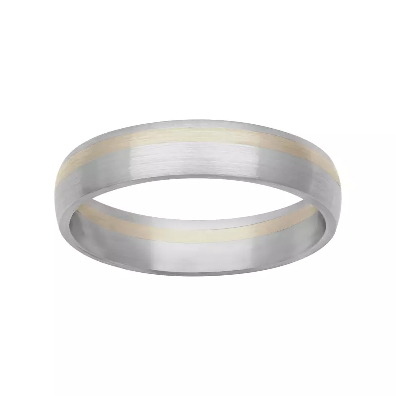 18K White Gold Two-Tone Asymmetrical Fusion Band (4.5mm)