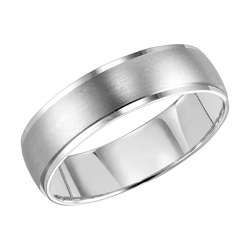Platinum Satin Finish Flat Edge Band (6mm)
