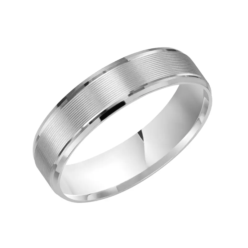 Platinum Brushed Serrated Band (6mm)