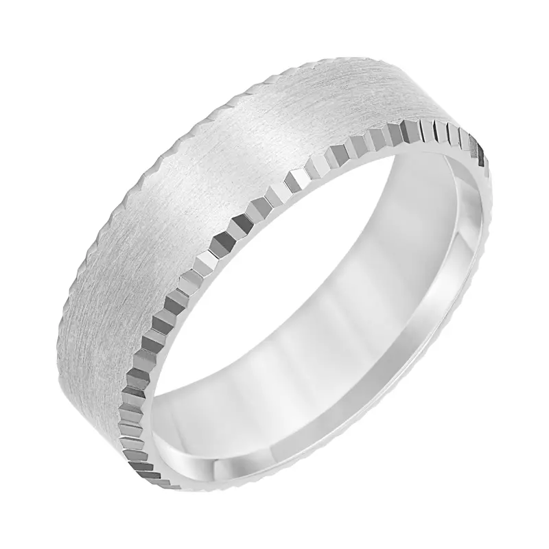 Brushed Finish With Polished Zigzag Edge (7mm)