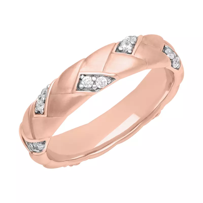 Two-Tone Woven Diamond Band (5mm)