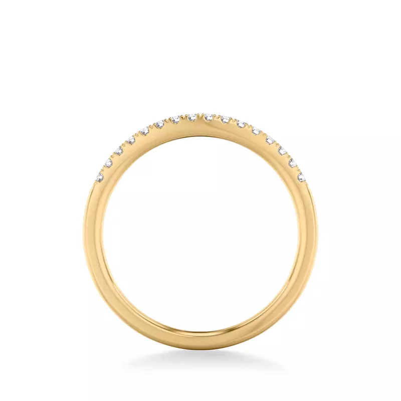 14K Yellow Gold Sky Classic Diamond Wedding Band