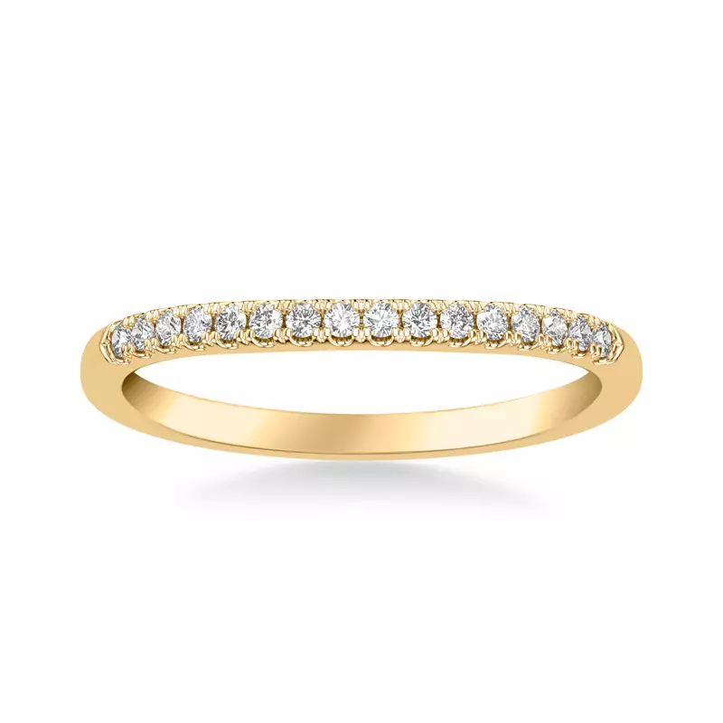 14K Yellow Gold Sky Classic Diamond Wedding Band