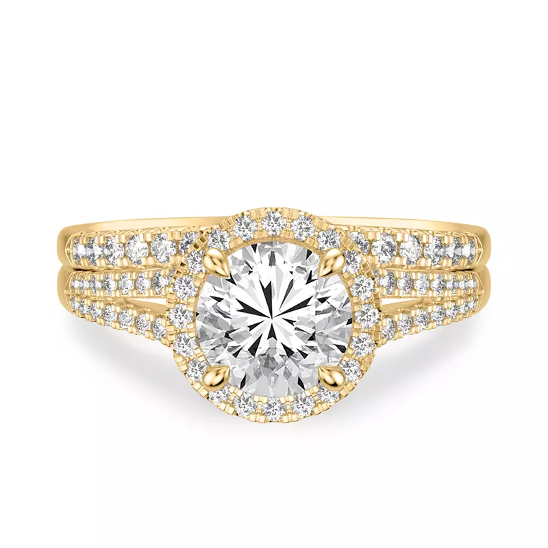 18K Yellow Gold Sky Classic Diamond Wedding Band