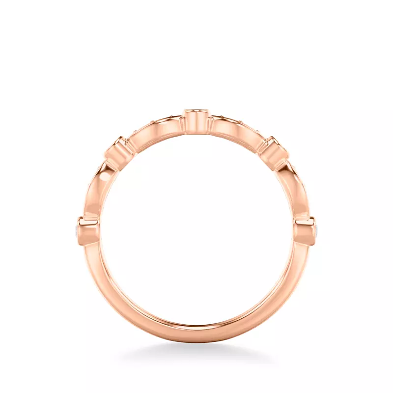 14K Rose Gold Melani Diamond Wedding Band
