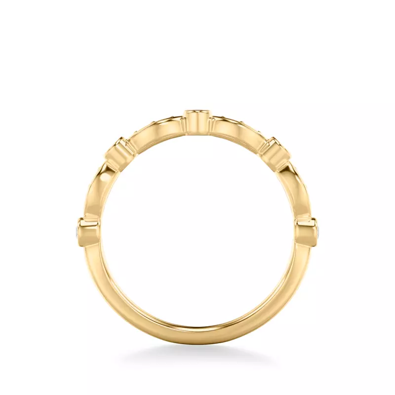 14K Yellow Gold Melani Diamond Wedding Band