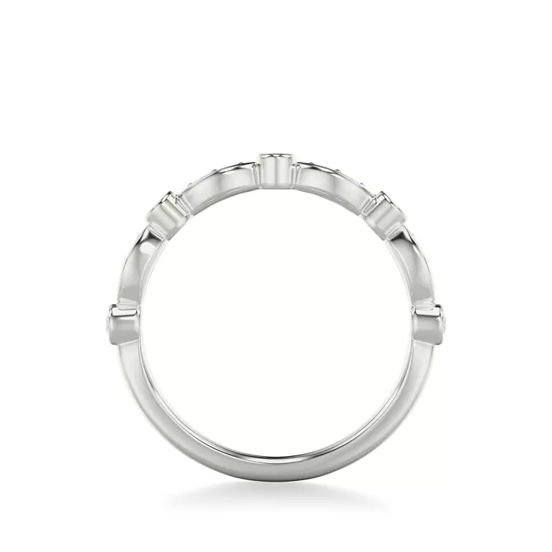 18K White Gold Melani Diamond Wedding Band