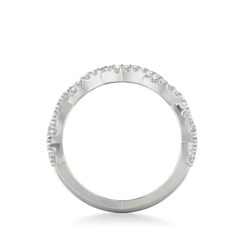 Platinum Elsa Contemporary Twist Diamond Band