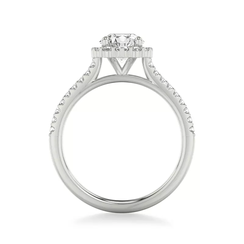 14K White Gold Taylor Modern Halo Engagement Ring