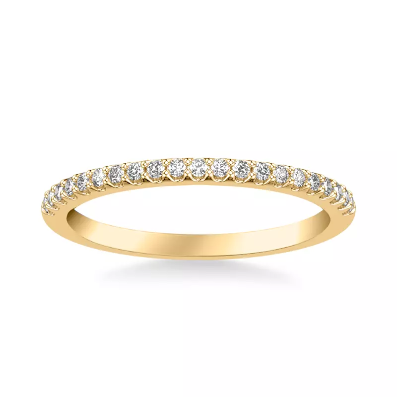 14K Yellow Gold Taylor Pavé Diamond Band