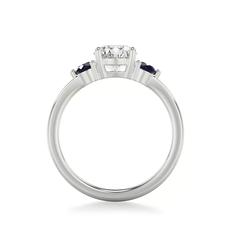 Platinum Aisling Sapphire Accent Engagement Ring