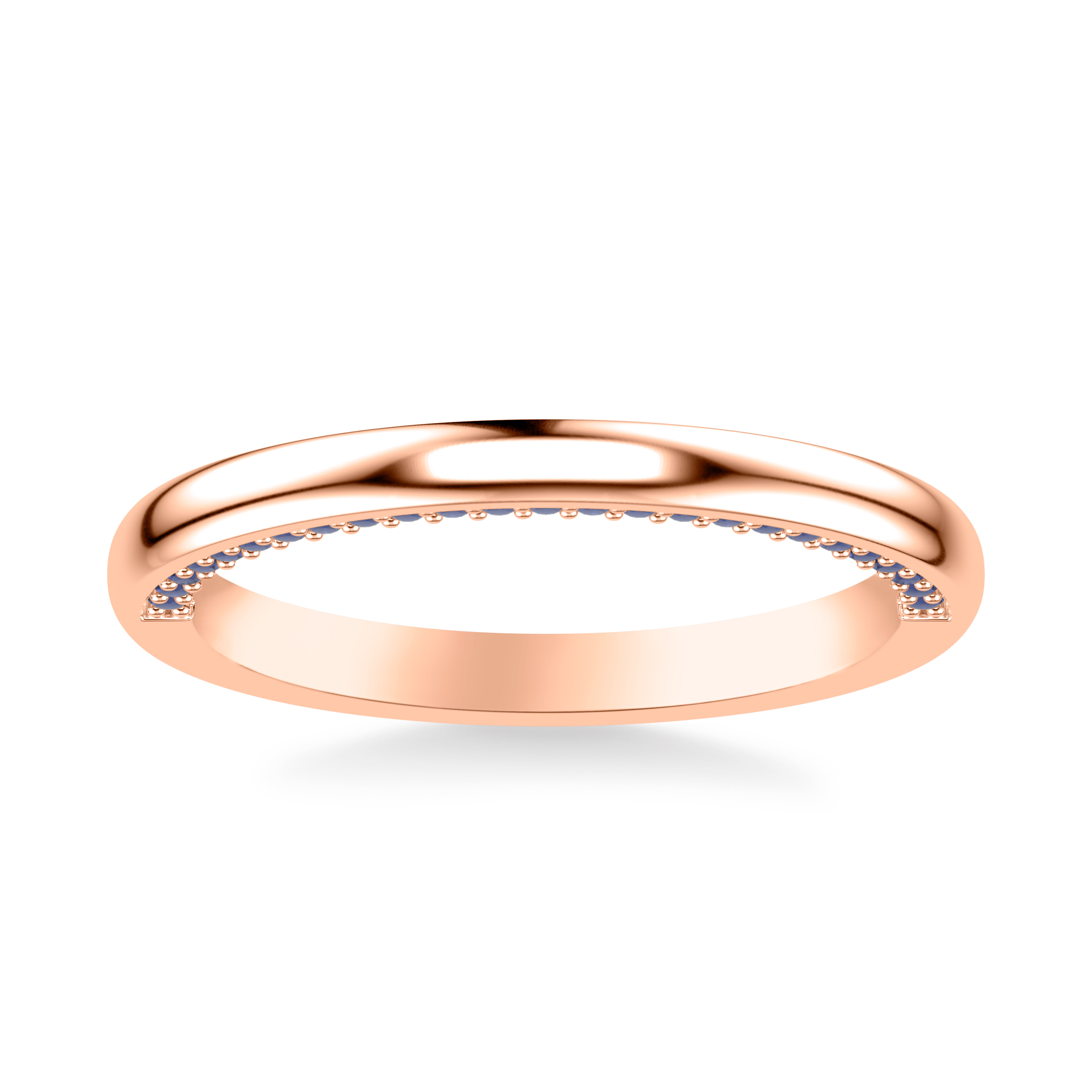 14K Rose Gold Lennox High Polished Band