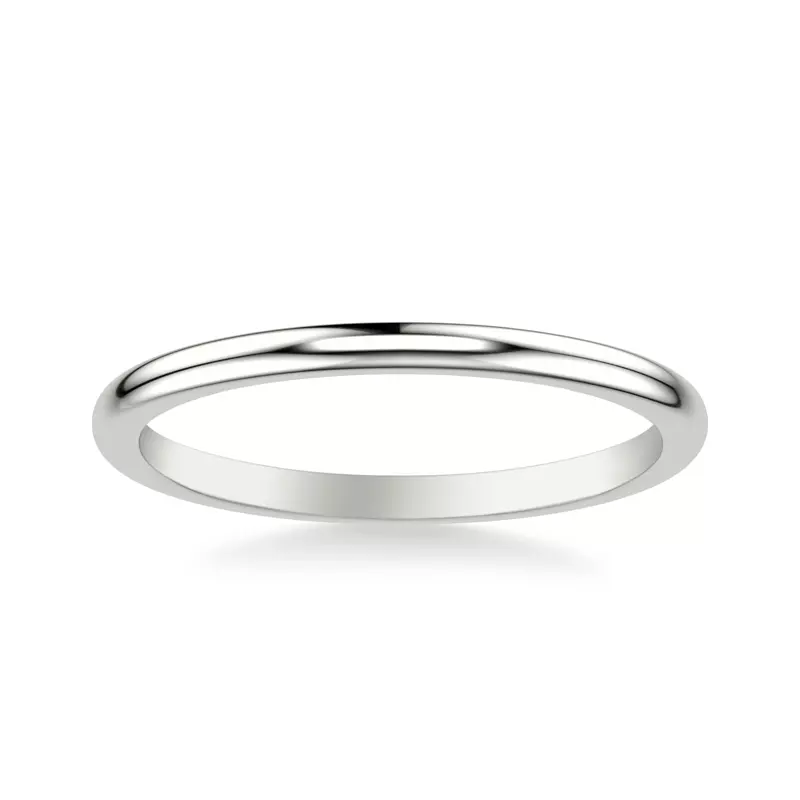 14K White Gold Theodora High-Polished Band