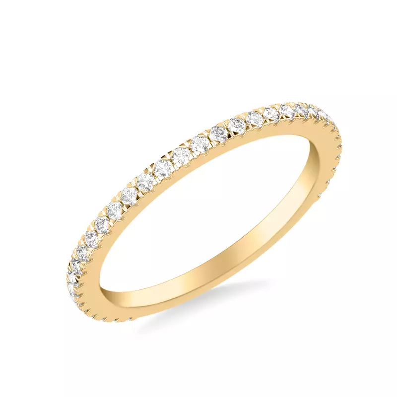 18K Yellow Gold Lucinda Pavé Diamond Band