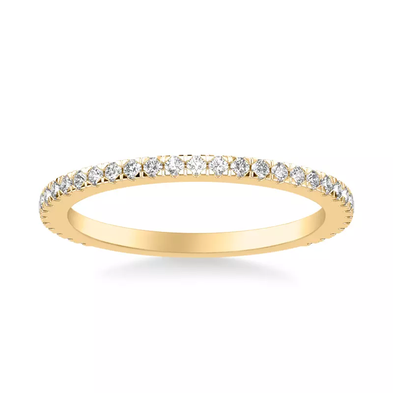 18K Yellow Gold Lucinda Pavé Diamond Band