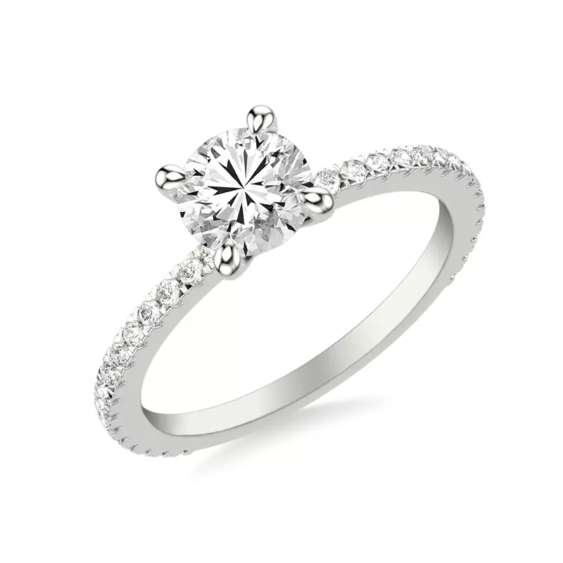 Platinum Lucinda Pavé Diamond Engagement Ring