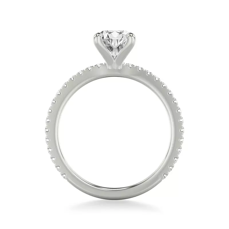 Platinum Lucinda Pavé Diamond Engagement Ring