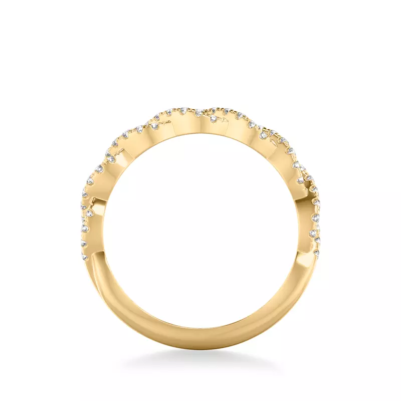 14K Yellow Gold Janelle Twist Diamond Band
