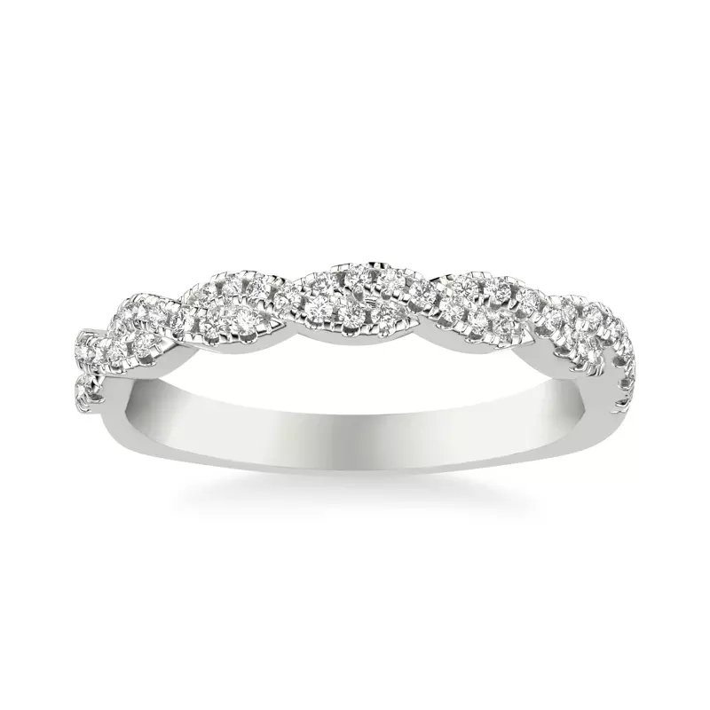 Platinum Janelle Twist Diamond Band