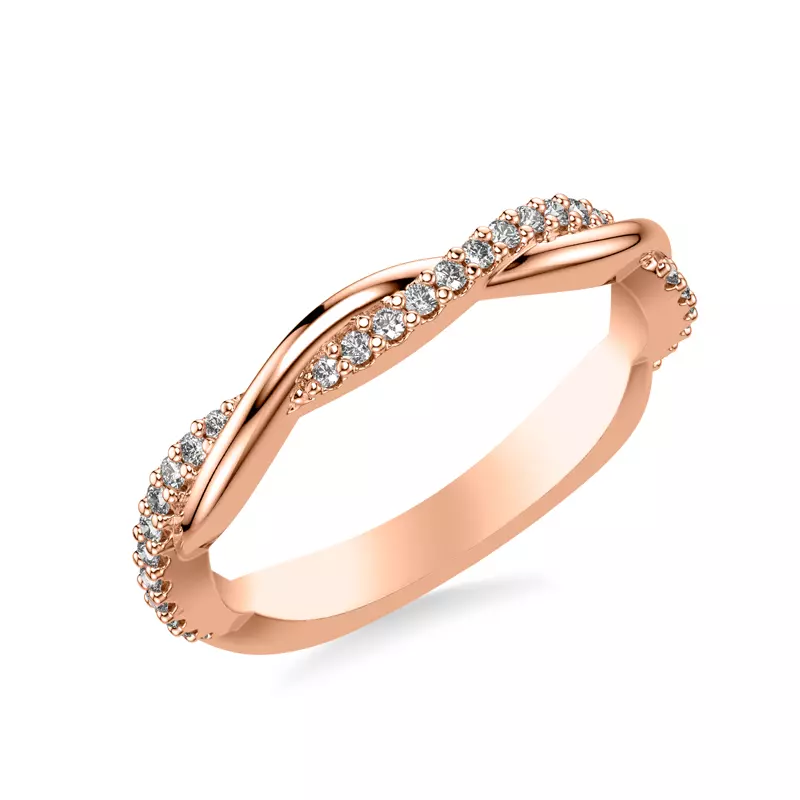 Linda Twisted Pavé Band