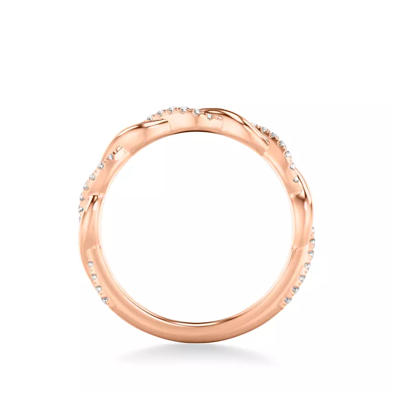14K Rose Gold Darcy Diamond Twist Band