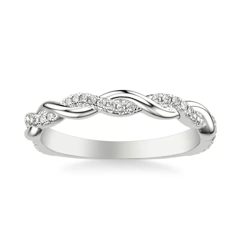18K White Gold Darcy Diamond Twist Band