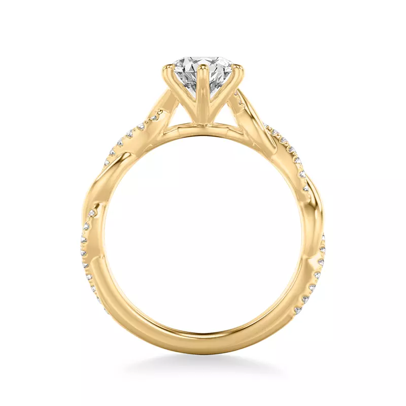 18K Yellow Gold Darcy Diamond Twist Engagement Ring